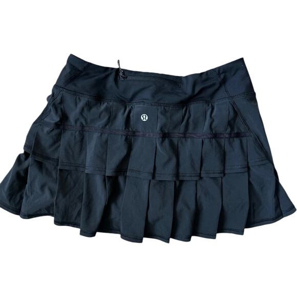 EUC Black Lululemon Run Pace Setter Skort | Skirt Size 12 - Picture 4 of 7